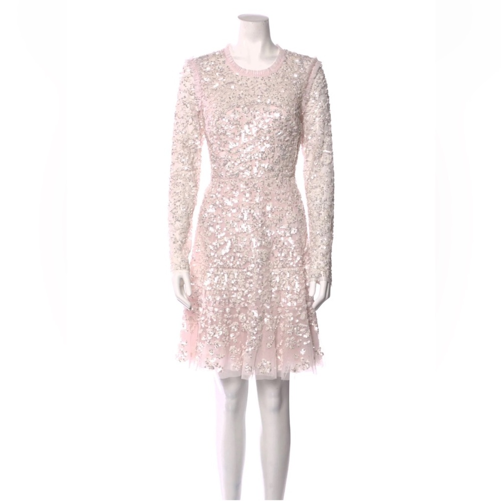 ❌SOLD❌ Needle & Thread Crew neck sequins dress